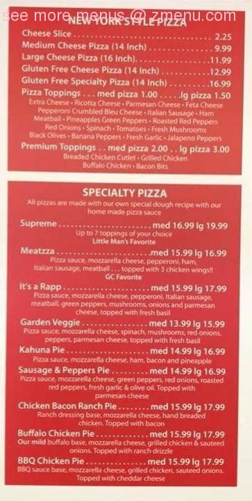Gambino Pizza. . Caputos pizza company menu
